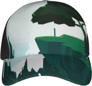 Scenic View of a Tree on a Cliff Baseball Cap Men's and Women's Baseball Hat Adjustable Casual Outdoor Breathable Caps Truck Driver Hat Dad Cap Black