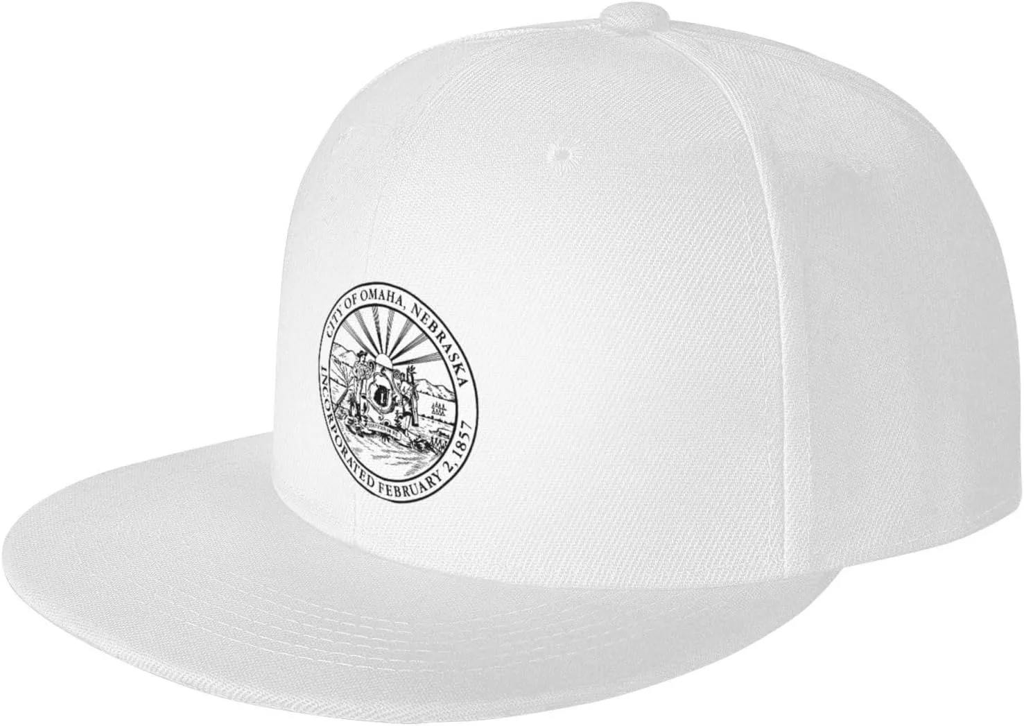 Seal of Omaha, Nebraska Snapback Hat Adjustable Flat Bill Brim Baseball Cap for Men Women Hats