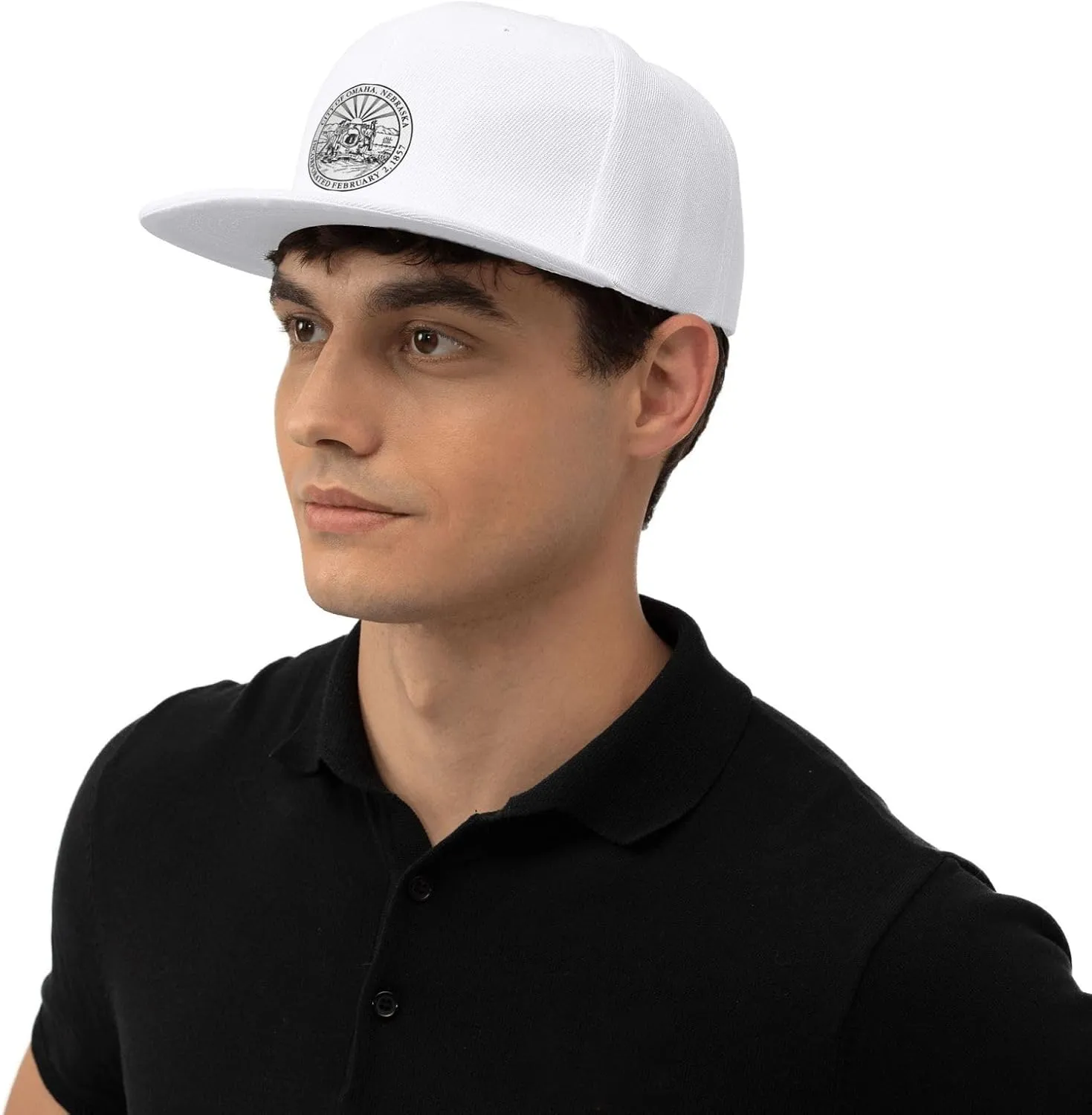 Seal of Omaha, Nebraska Snapback Hat Adjustable Flat Bill Brim Baseball Cap for Men Women Hats