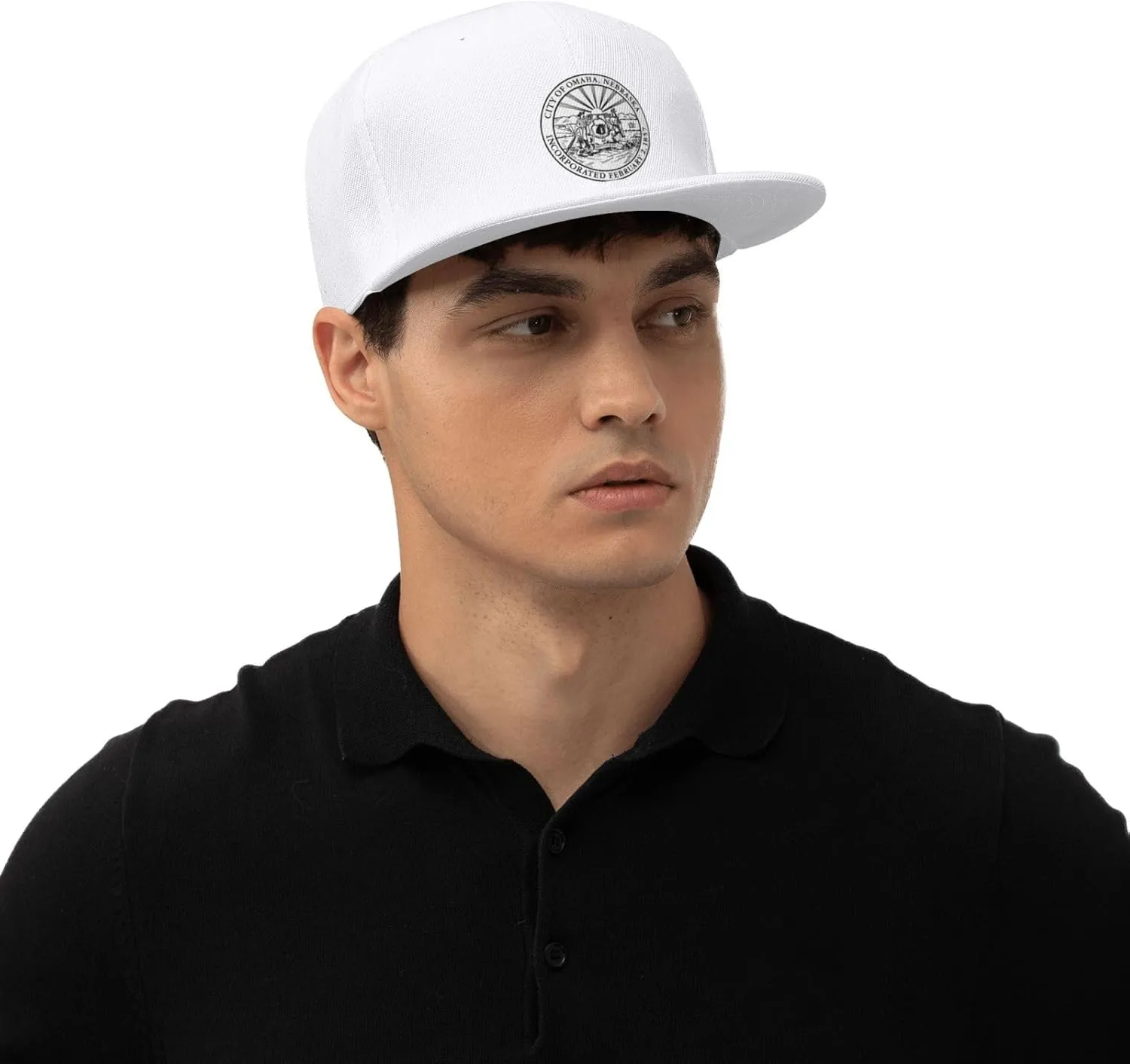 Seal of Omaha, Nebraska Snapback Hat Adjustable Flat Bill Brim Baseball Cap for Men Women Hats