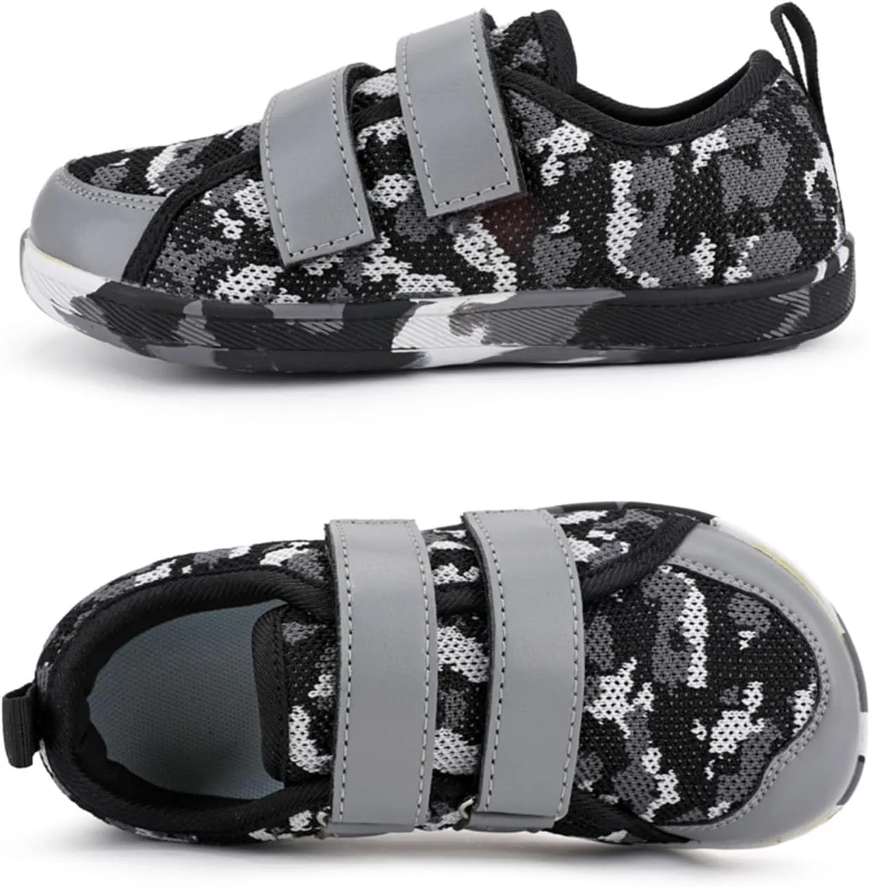 SECHRITE Kids Wide Barefoot Shoes Wide Toe Box Girls Boys Minimalist Sneakers | Zero Drop Sole | Splay Naturally Walking Running Shoes for Little/Big Kid