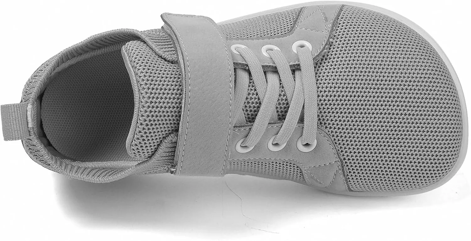 SECHRITE Toddler/Little/Big Kid Wide Barefoot Shoes for Boys Girls Minimalist Wide Toe Box Zero Drop Walking Sneakers Breathable Lightweight
