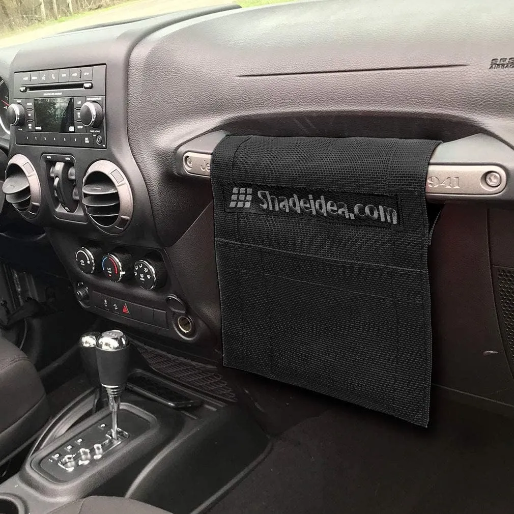 Shadeidea JK Sun Shade Top Compatible with Jeep Wrangler JKU Top Sunshade Soft Mesh Roof Cover (2007-2018)- Wind Noise UV Blocker -10 Year Warranty -2 Door -Black -Front&Rear&Back (Full Length)