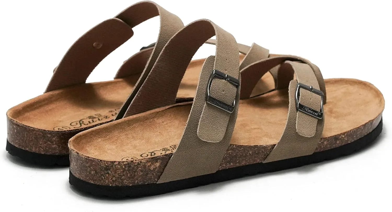 Shaire Women's Casual Comfort Cork Footbed Sandals