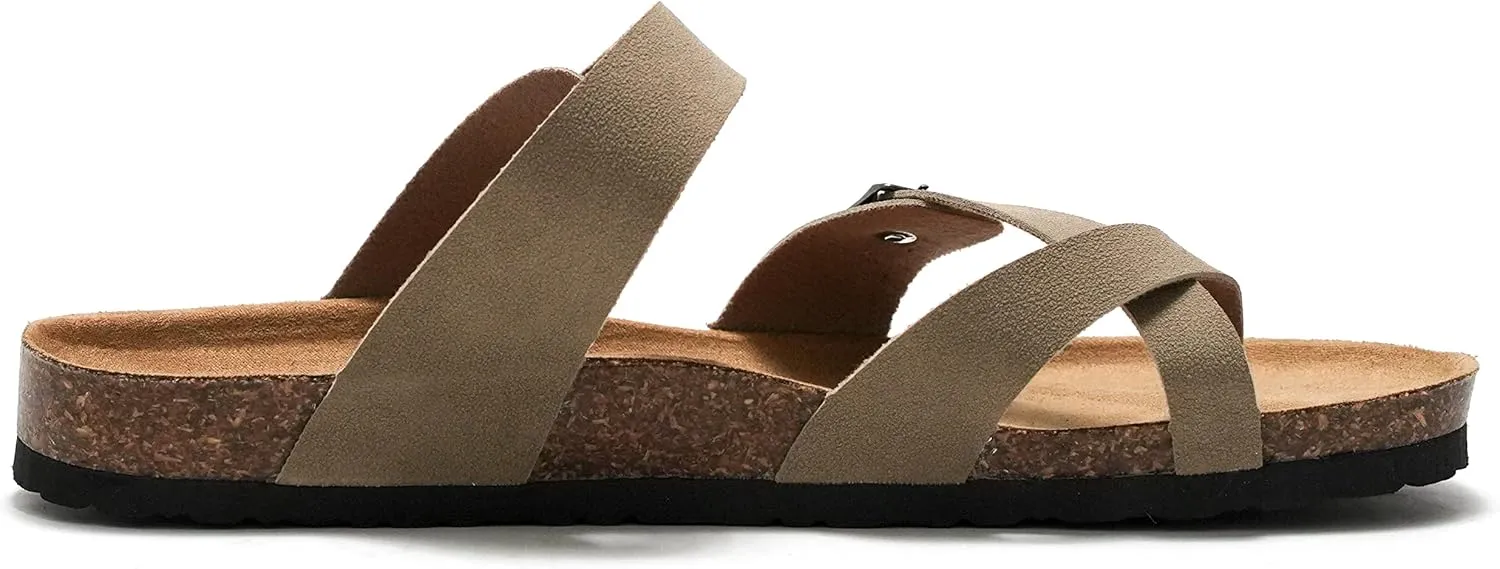 Shaire Women's Casual Comfort Cork Footbed Sandals