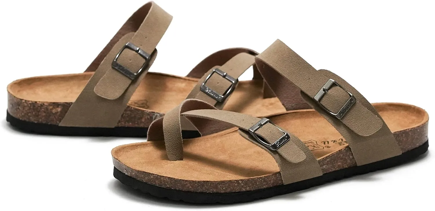 Shaire Women's Casual Comfort Cork Footbed Sandals
