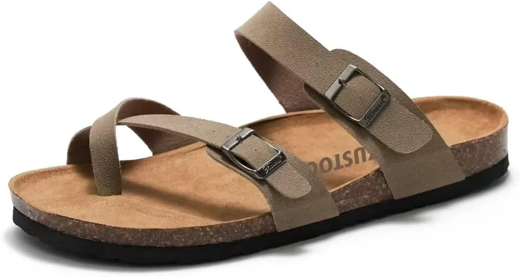 Shaire Women's Casual Comfort Cork Footbed Sandals
