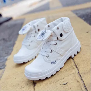 Shoes Women Shoes Breathable Shoes Convenient Chic Canvas High Flat Zapatillas Women's Mujer 04 2016 Casual White