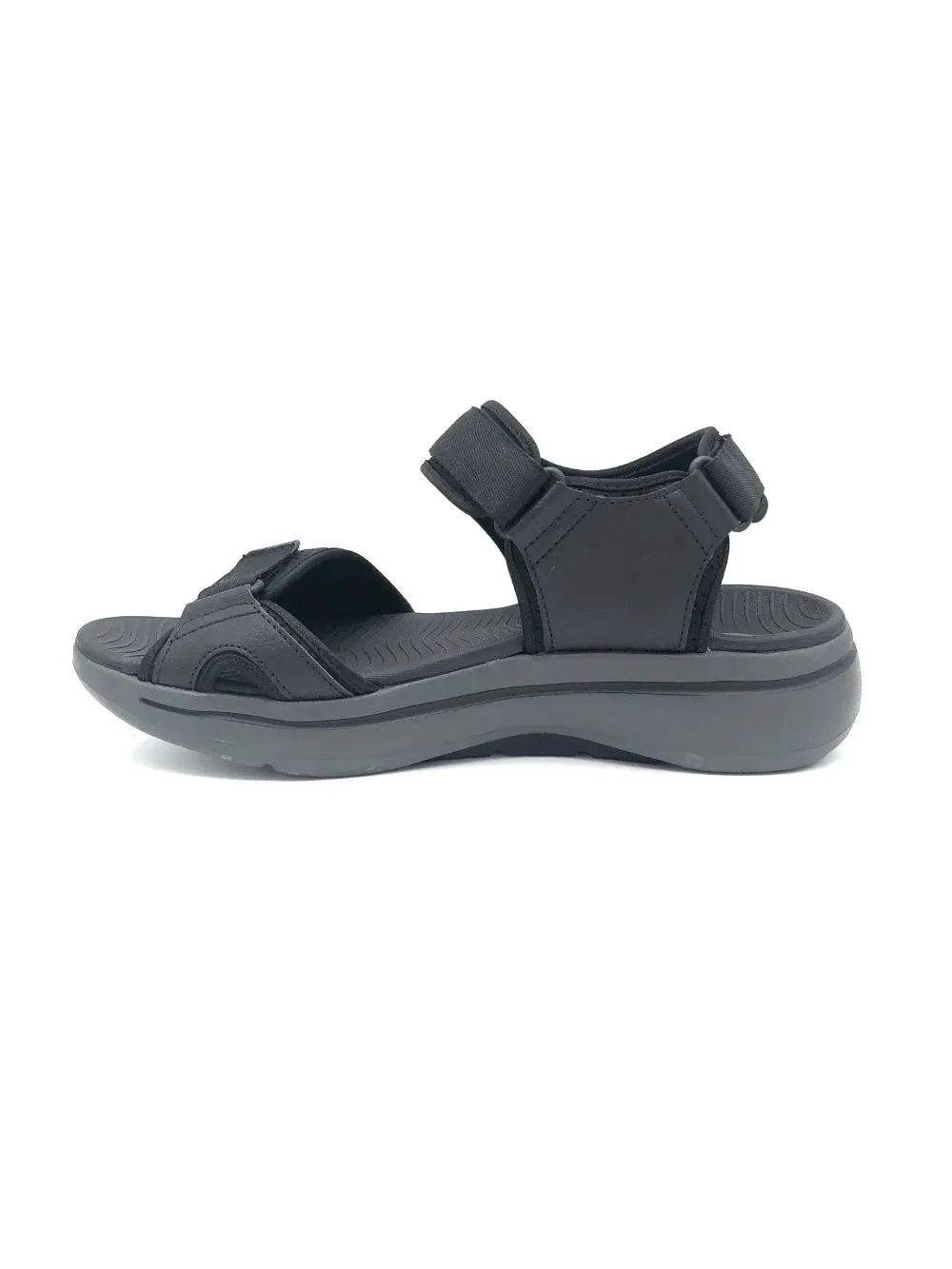 .Skechers GoWalk ARCH FIT SANDAL Mens Black/Charcoal - (229020.BKCC) - BC - R2L16