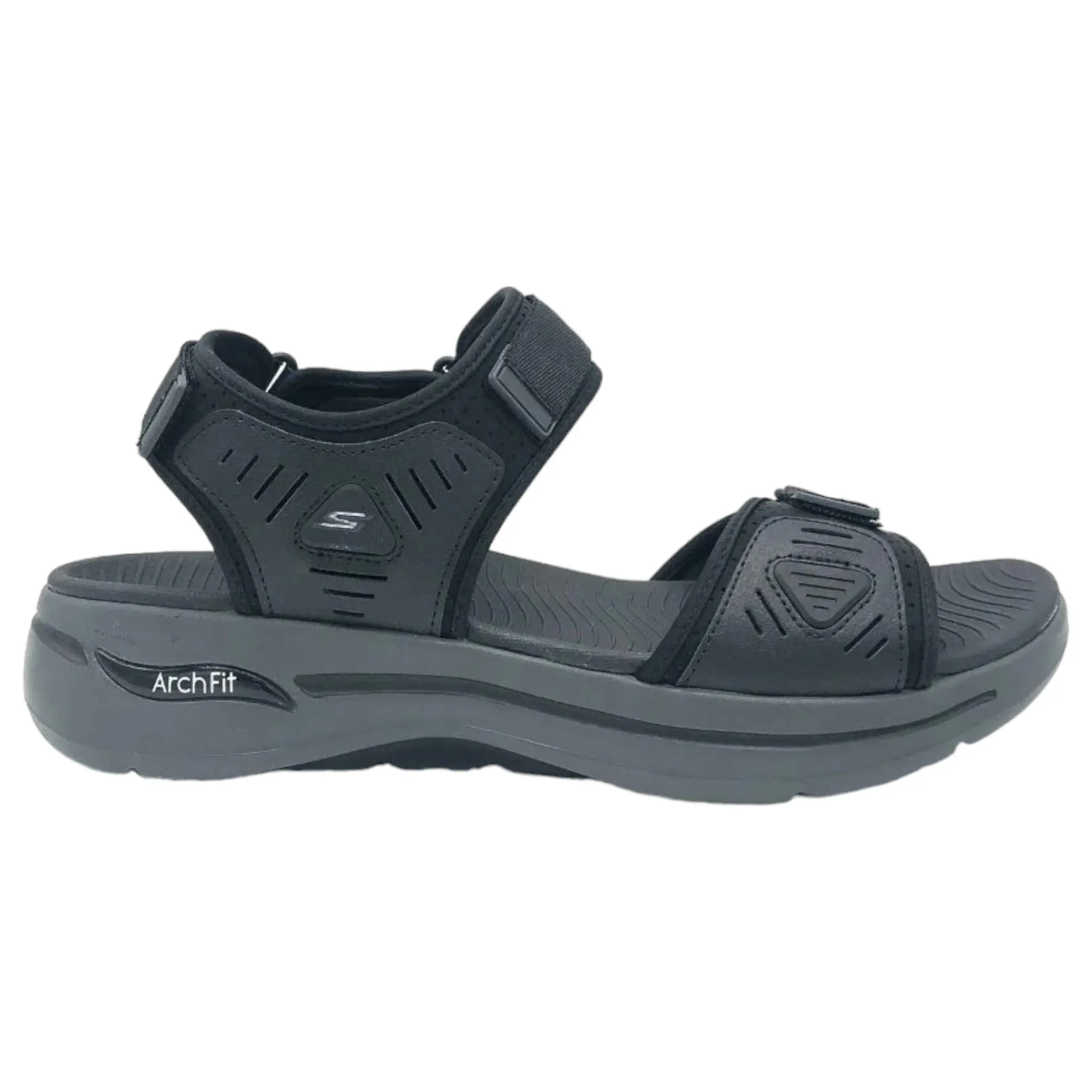 .Skechers GoWalk ARCH FIT SANDAL Mens Black/Charcoal - (229020.BKCC) - BC - R2L16