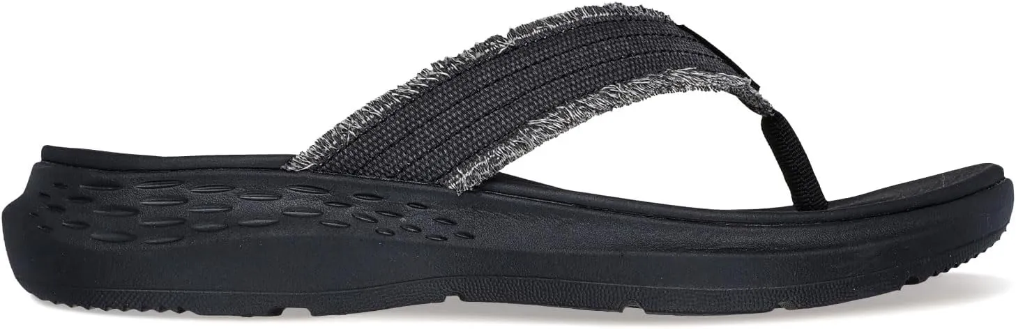 Skechers Men's Parson Sd-Gino Thong Sandal with Frayed Edges