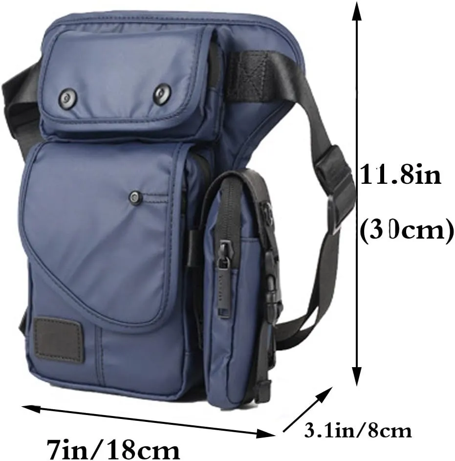 Small Multi-pocketWaist Fanny Pack Oxford Tactical Thigh Military Drop Leg Bag Racing Camping Hiking Motorcycle Bike Cycling Utility Pouch