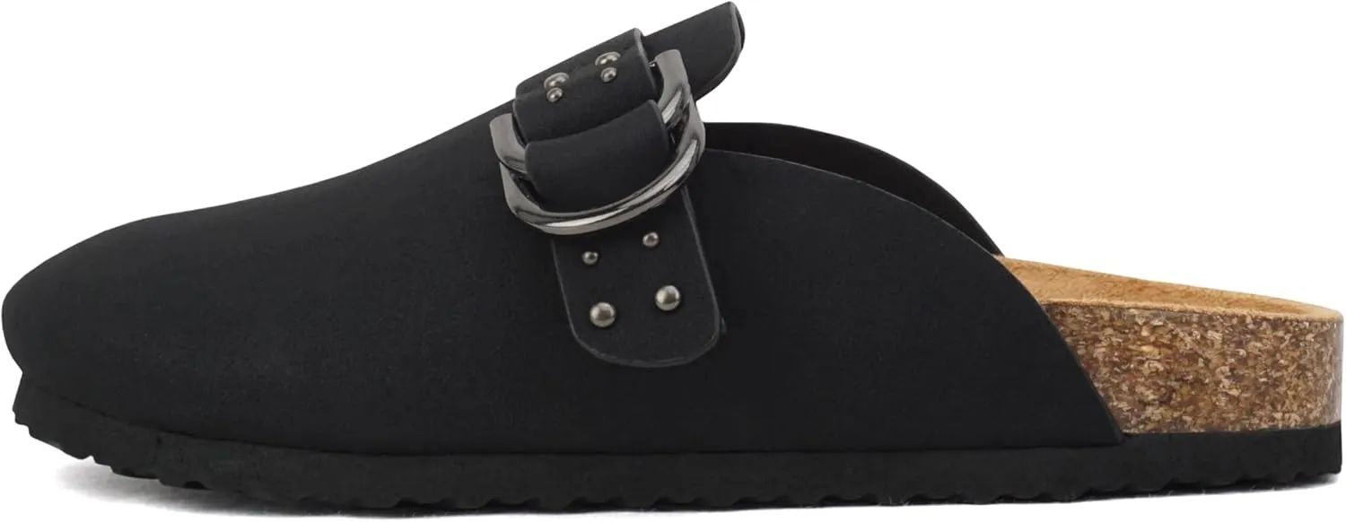Soda Trisha ~ Women Buckle Strap Slip-On Flatform Mule