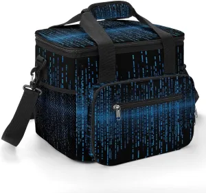 Soft Cooler Bag, 22L Collapsible Beach Cooler Bag,Three Smiling Skeletons Printed Portable Ice Chest Leakproof Travel Cooler for Picnic, Outdoor Trip