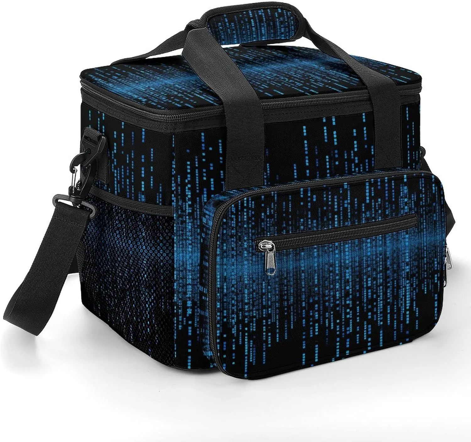 Soft Cooler Bag, 22L Collapsible Beach Cooler Bag,Three Smiling Skeletons Printed Portable Ice Chest Leakproof Travel Cooler for Picnic, Outdoor Trip
