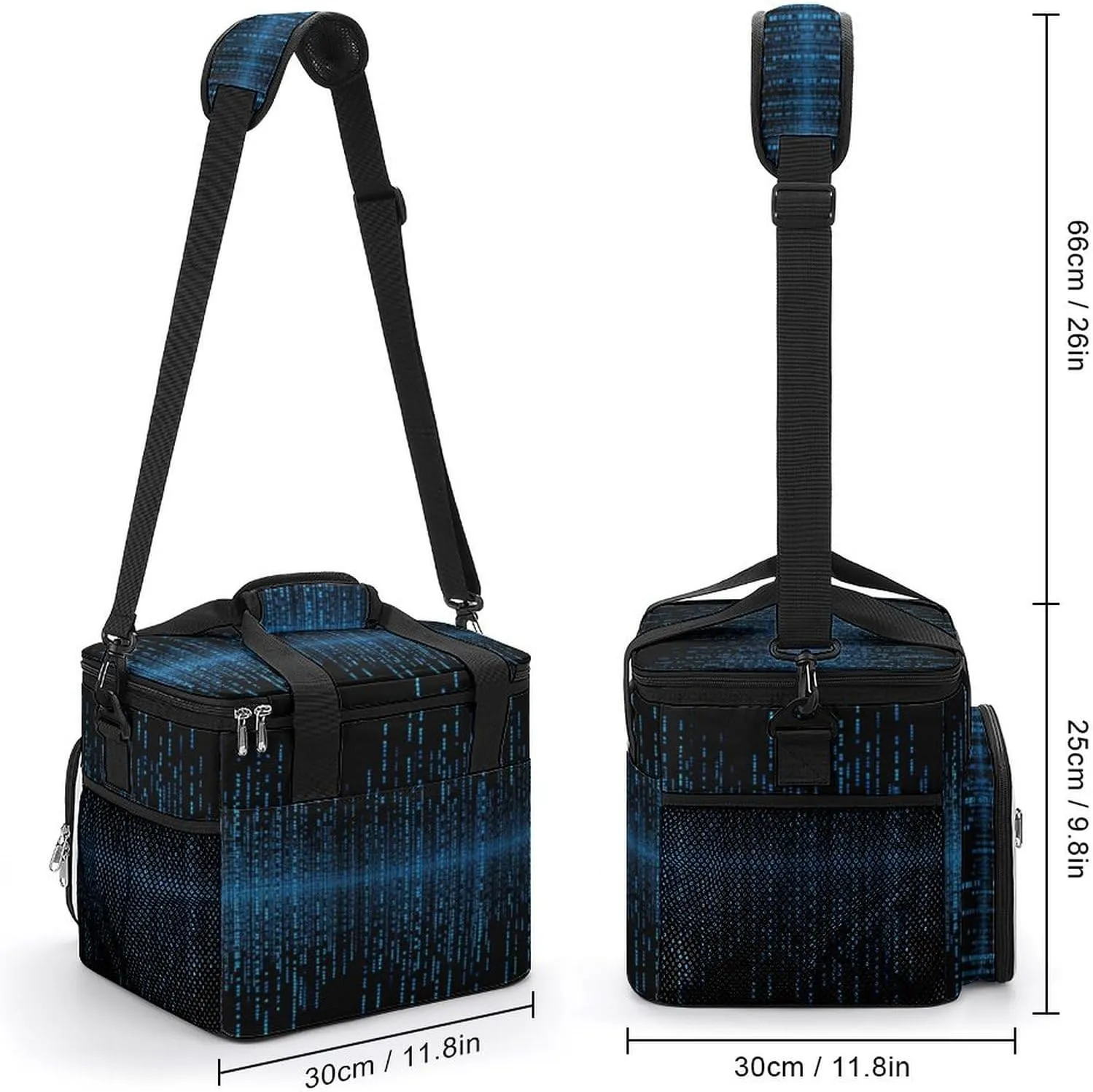 Soft Cooler Bag, 22L Collapsible Beach Cooler Bag,Three Smiling Skeletons Printed Portable Ice Chest Leakproof Travel Cooler for Picnic, Outdoor Trip