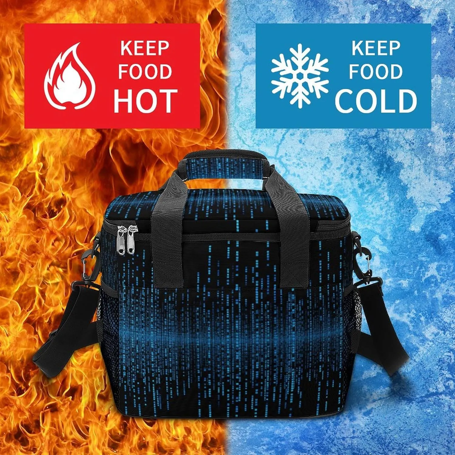 Soft Cooler Bag, 22L Collapsible Beach Cooler Bag,Three Smiling Skeletons Printed Portable Ice Chest Leakproof Travel Cooler for Picnic, Outdoor Trip