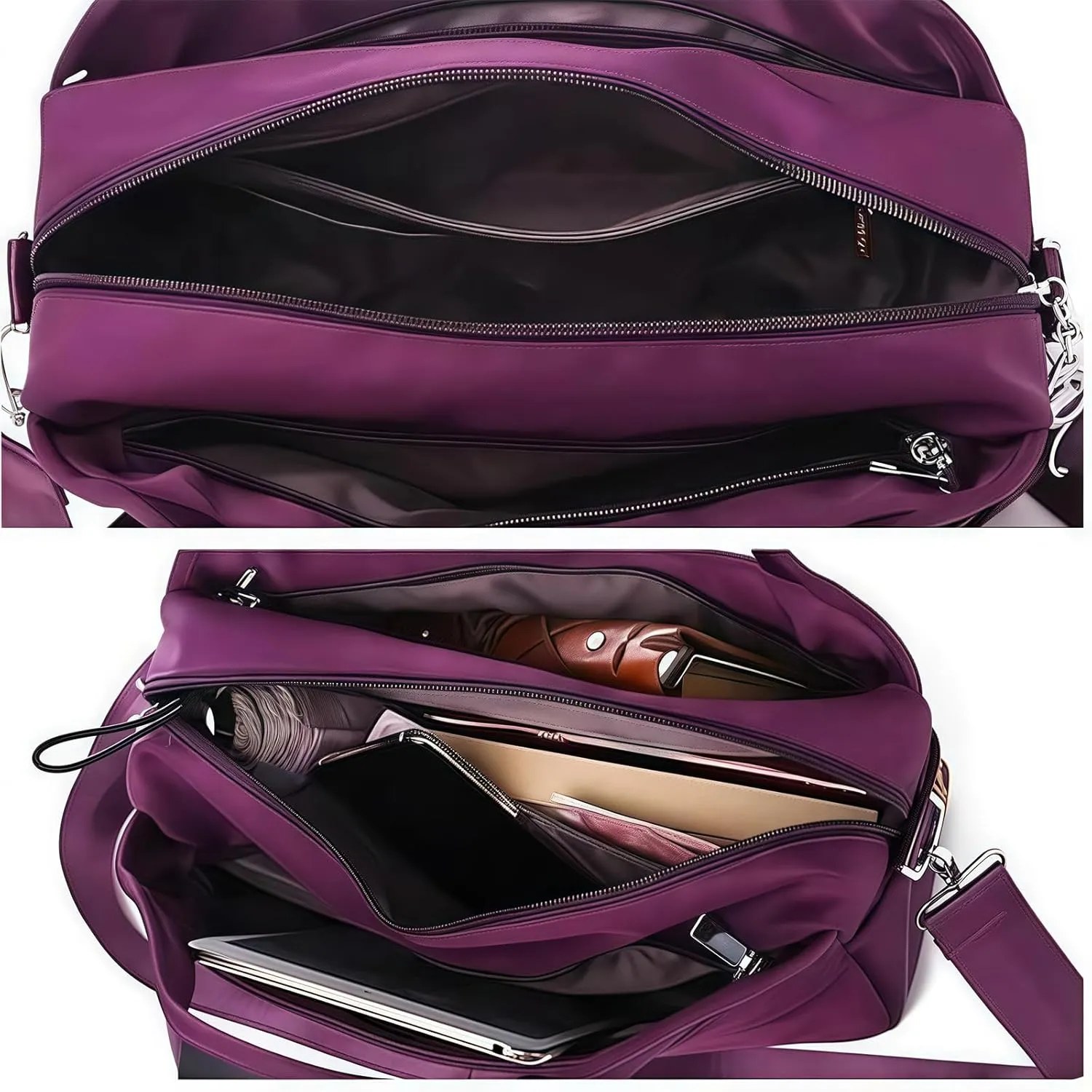 Soft Side Lightweight Underseat Tote Bag, Blaciokamith Tote Bag, Multi-pocket Fashion Waterproof Handbag Crossbody