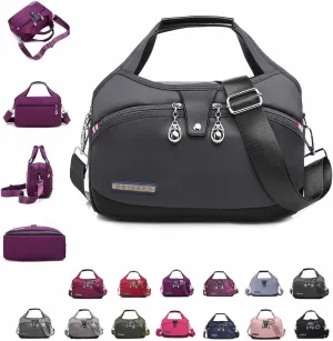 Soft Side Lightweight Underseat Tote Bag,2025 New Blaciokamith Multi-pocket Fashion Waterproof Handbag Crossbody