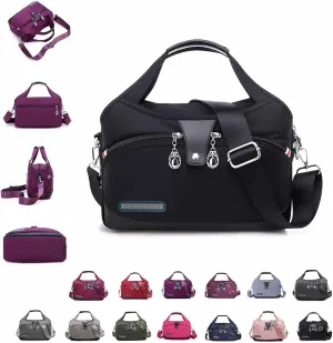 Soft Side Lightweight Underseat Tote Bag,2025 New Blaciokamith Multi-pocket Fashion Waterproof Handbag Crossbody