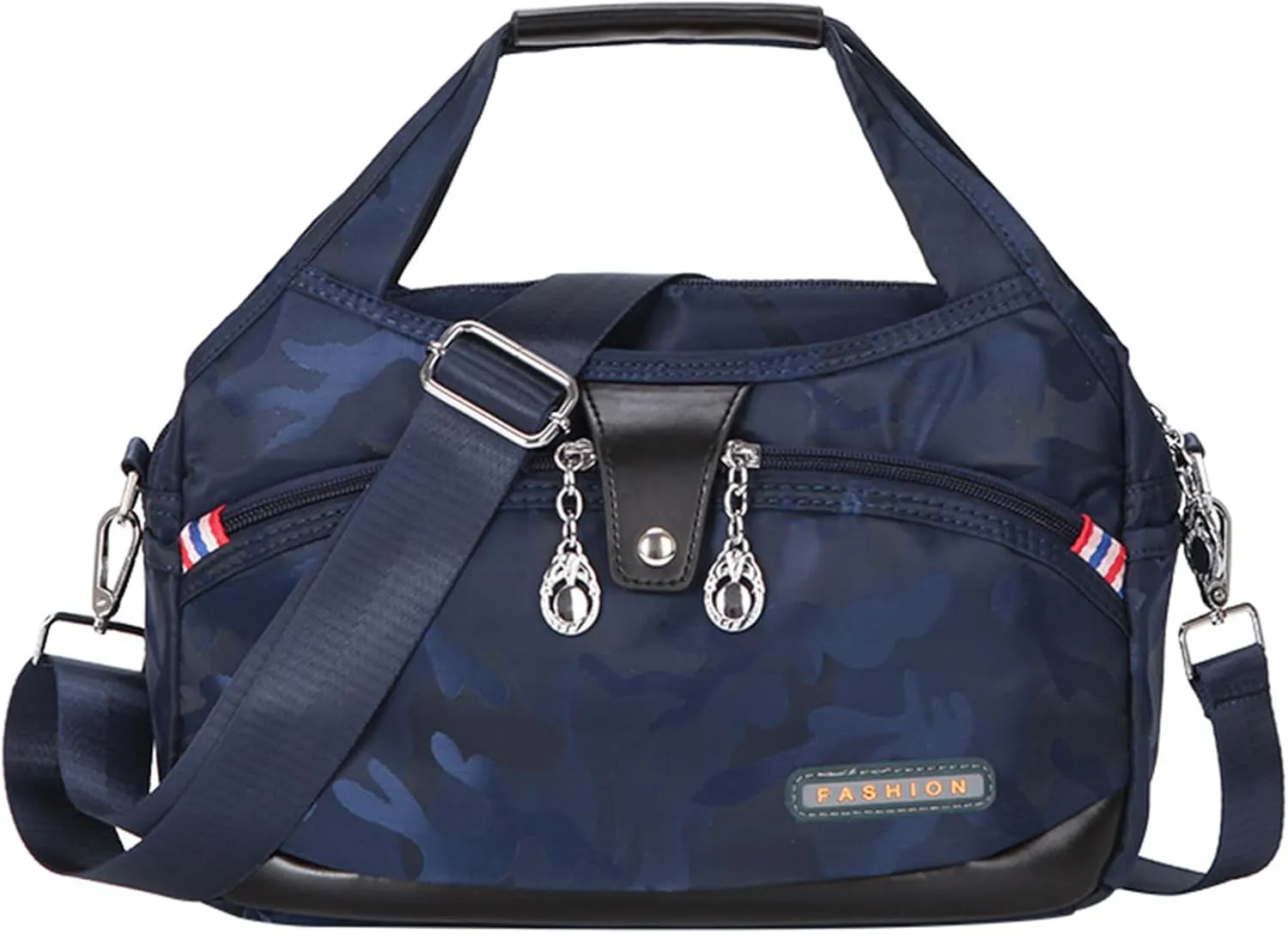 Soft Side Lightweight Underseat Tote Bag,Blaciokamith Multi-pocket Fashion Waterproof Anti Theft Handbag Crossbody