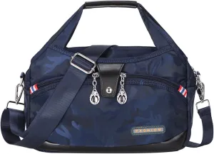 Soft Side Lightweight Underseat Tote Bag,Blaciokamith Multi-pocket Fashion Waterproof Anti Theft Handbag Crossbody