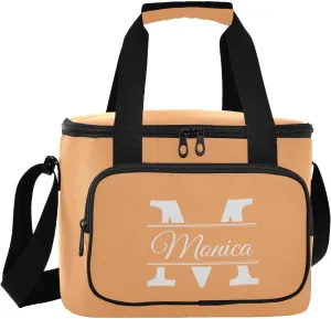 Solid Color Custom Soft Cooler Bag with Zipper Personalized Insulated Portable Camping Cooler for Travel Beach Work Lunch Box for Women Men