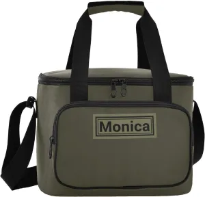 Solid Color Custom Soft Cooler Bag with Zipper Personalized Insulated Portable Cooler for Camping Work Beach Travel Lunchbox for Women Men