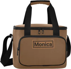 Solid Color Custom Soft Cooler Bag with Zipper Personalized Portable Insulated Cooler for Beach Camping Travel Work Lunchbox for Men Women