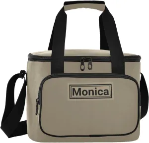 Solid Color Custom Soft Cooler Bag with Zipper Personalized Portable Insulated Cooler for Beach Camping Travel Work Lunchbox for Men Women
