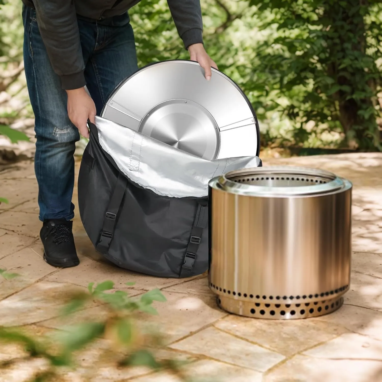 SUDIWEI Heat Deflector Carry Bag for Solo Stove, Accessory for Bonfire to Storage and Transport, 31.5'