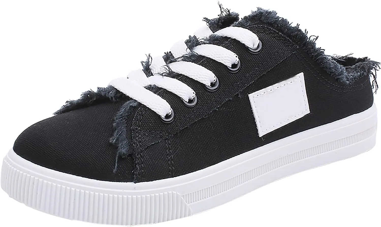 Summer Mules for Women Fashion Comfortable Slip On Sneaker Casual Lightweight Canvas Mules Comfort Non Slip Backless Sneakers Elegant Walking Shoes Classic Work Shoes