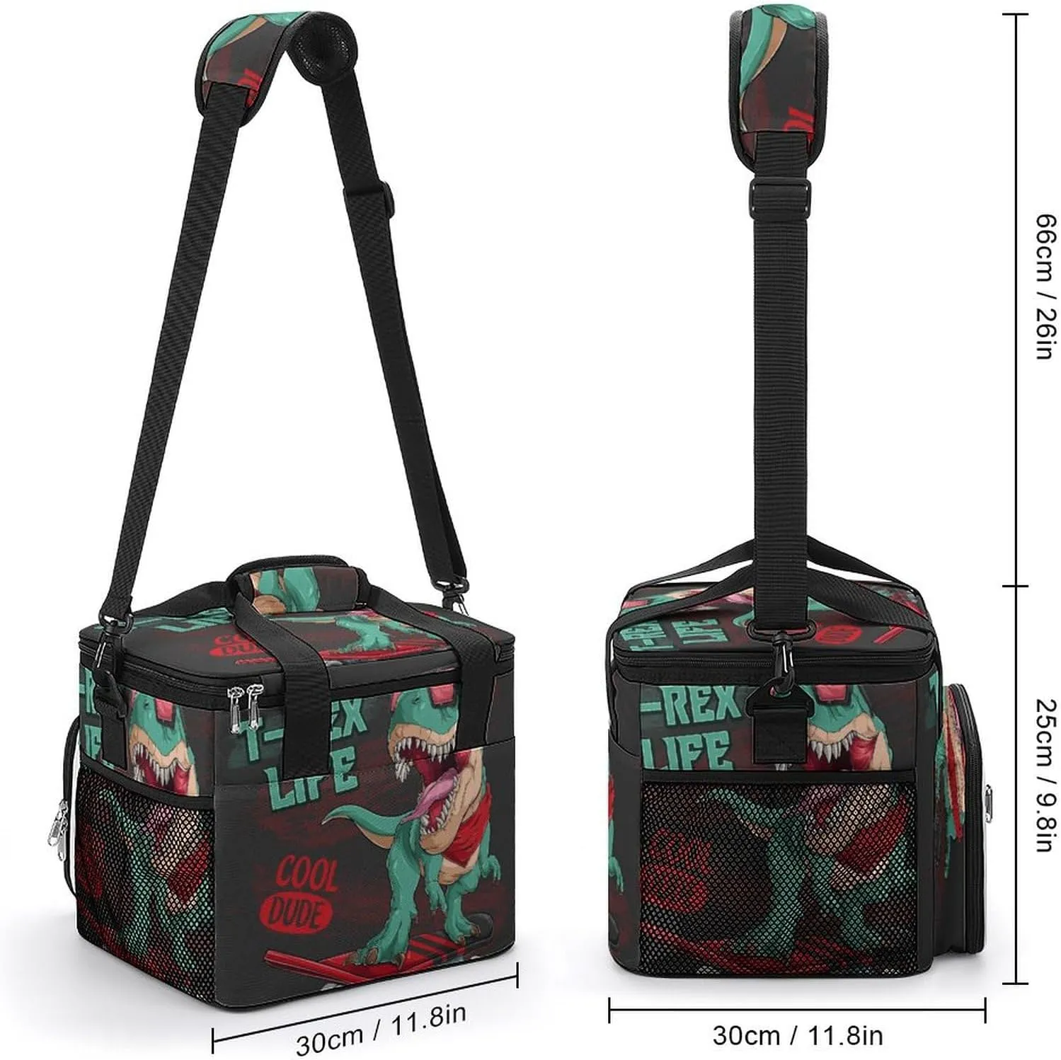 Summer Seashells Starfish 22.5L Waterproof Soft Cooler Bag Beach Wooden Insulated Lunch Box for Camping Fishing Beach Road Trips