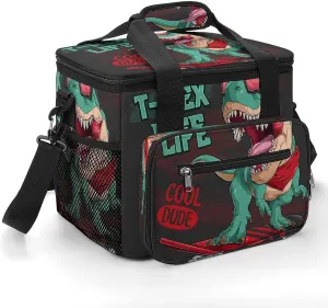 Summer Seashells Starfish 22.5L Waterproof Soft Cooler Bag Beach Wooden Insulated Lunch Box for Camping Fishing Beach Road Trips