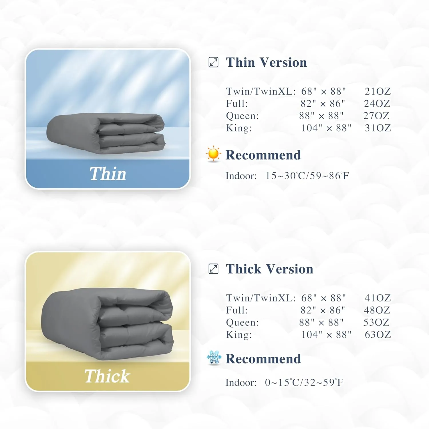 sunflower Comforter Twin Duvet Insert Steel Gray Twin XL Comforter Down Alternative Filling 100% Cotton Shell All Season for Dorm Hypoallergenic Warm Breathable Machine Washable with Corner Taps