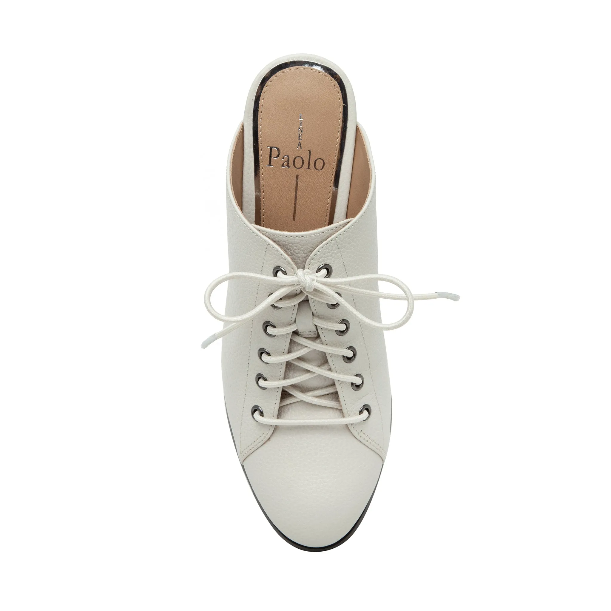 SYLVIE | Sassy Lace-Up High Block Heel Leather Mule