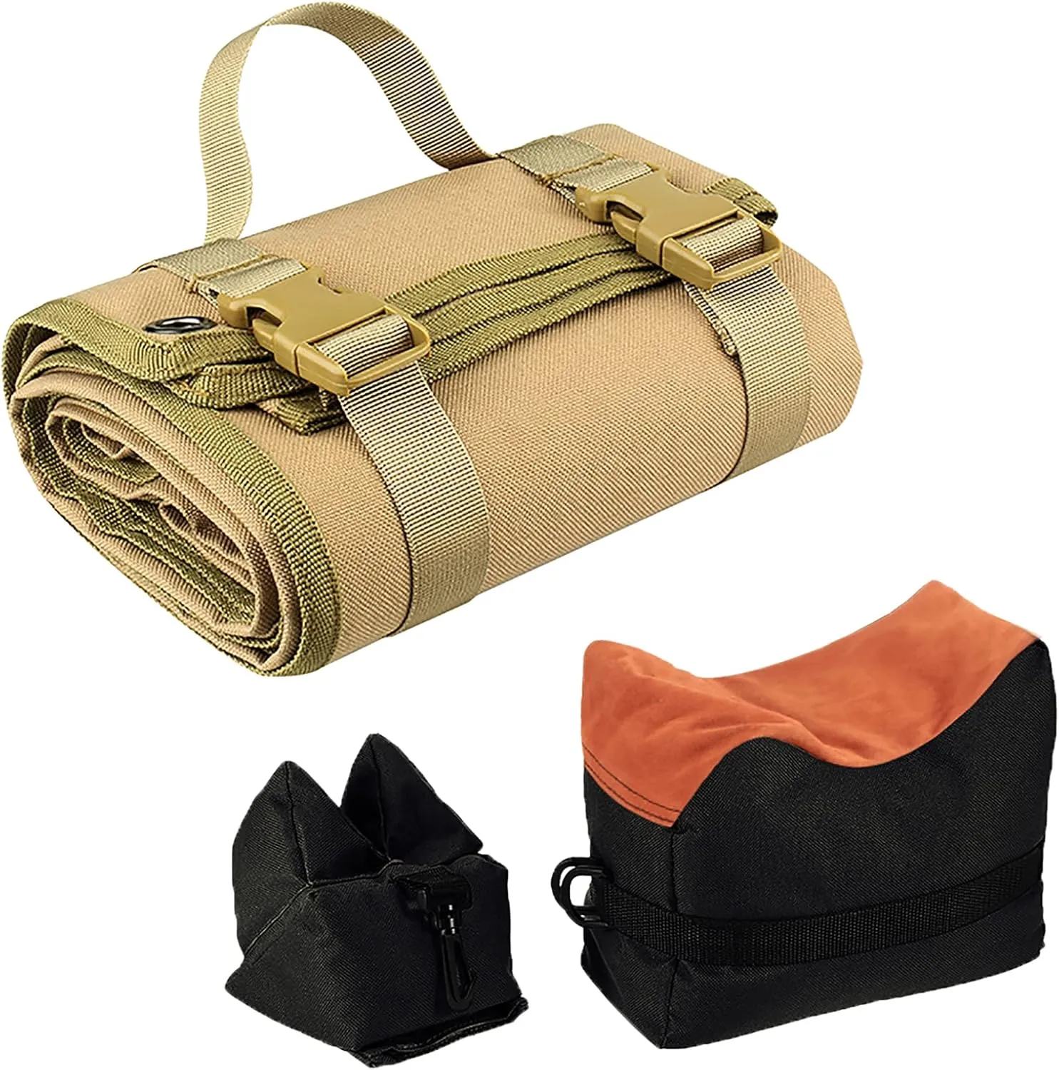 Tactical Shooting Mat Outdoor Shooting Gun Mat Non-Slip and Durable with Shooting Rest Bags for Range Shooting and Hunting