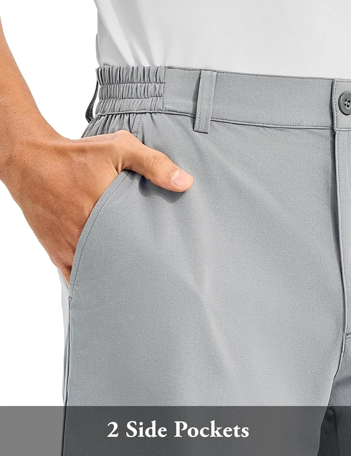 TBMPOY Men's Golf Shorts 10" Quick Dry Lightweight Stretch Dress for Flat Front Work Casual Hiking Shorts with 4 Pockets