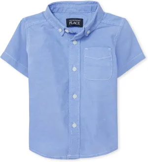 The Children's Place Baby Boys and Toddler Boys Short Sleeve Oxford Button Down Shirt
