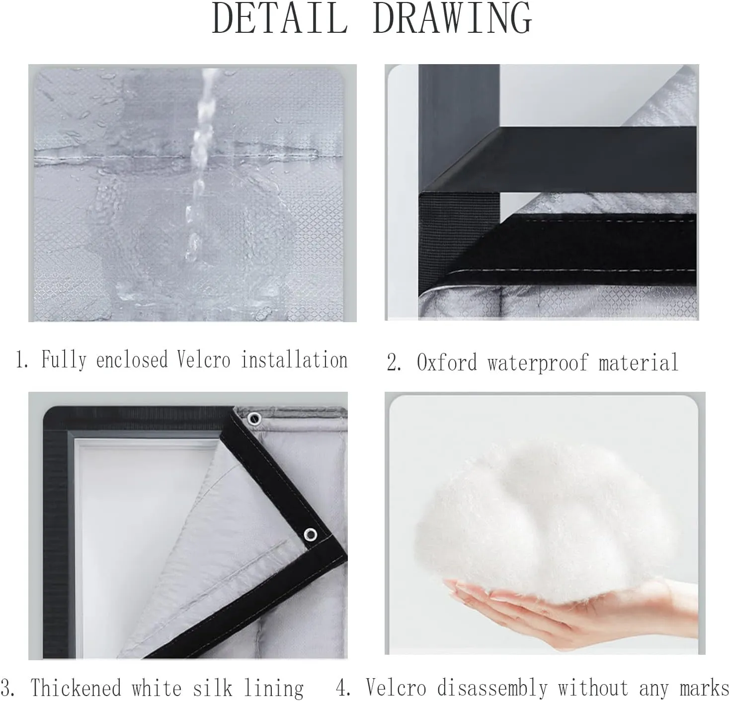 Thermal Insulated Door Curtain,Soundproof Door Cover,Door Blanket for Winter,Doorway Cover Screen Noise Reduction Waterproof Warm .for Living Room Patio, Oxford Fabric (W39.38 * H82.68in/100 * 210cm)