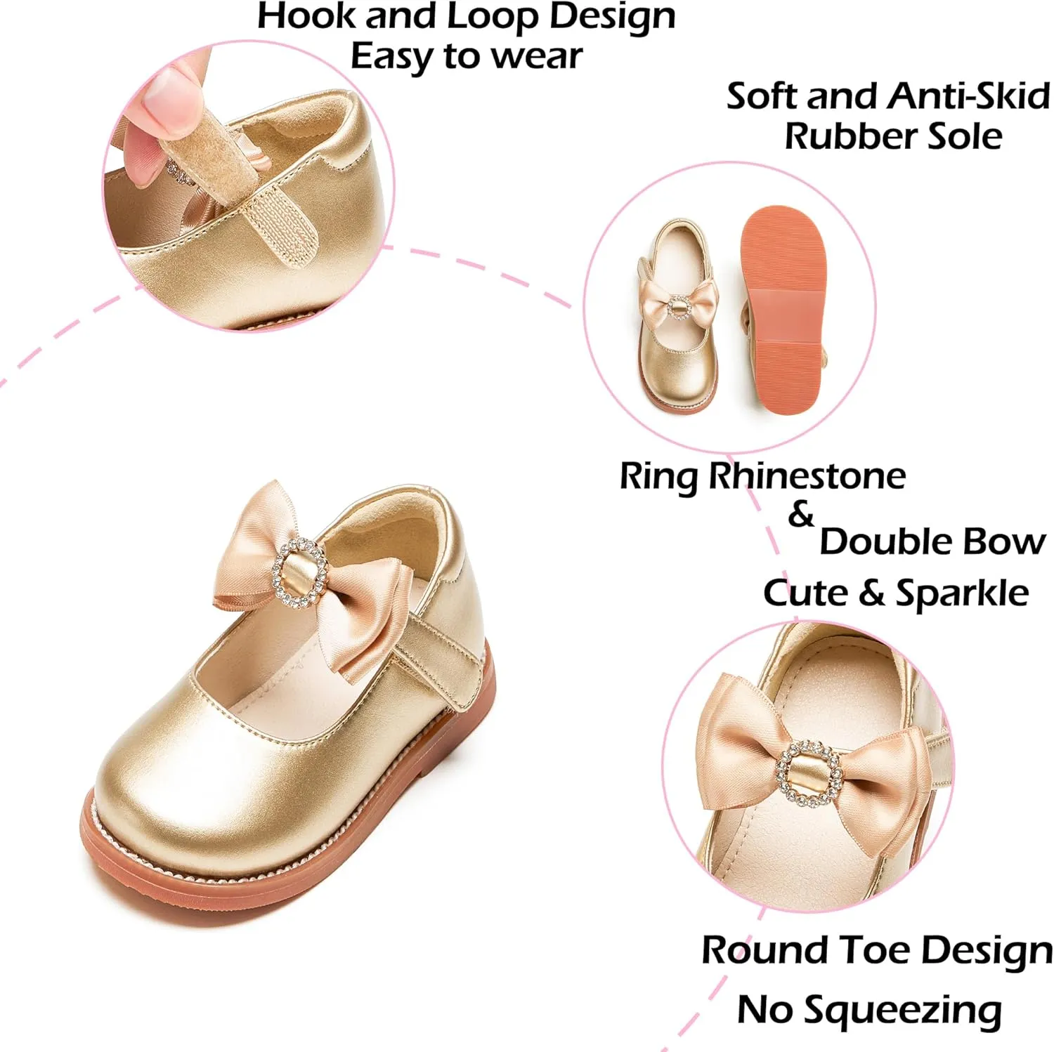 Toddler Girl Mary Jane Dress Oxford Shoes-Little Girl School Uniform Shoes for Wedding Party