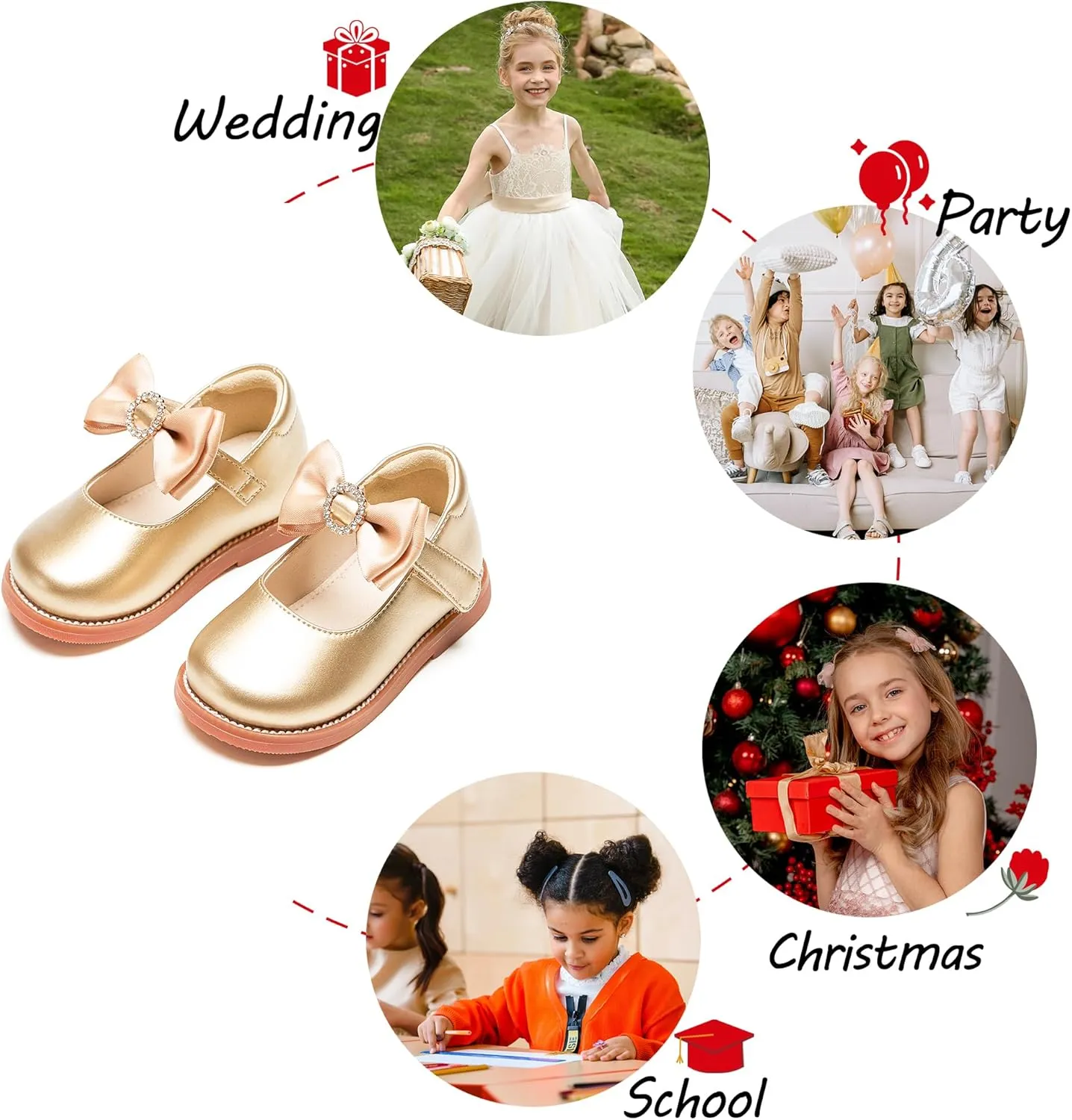 Toddler Girl Mary Jane Dress Oxford Shoes-Little Girl School Uniform Shoes for Wedding Party