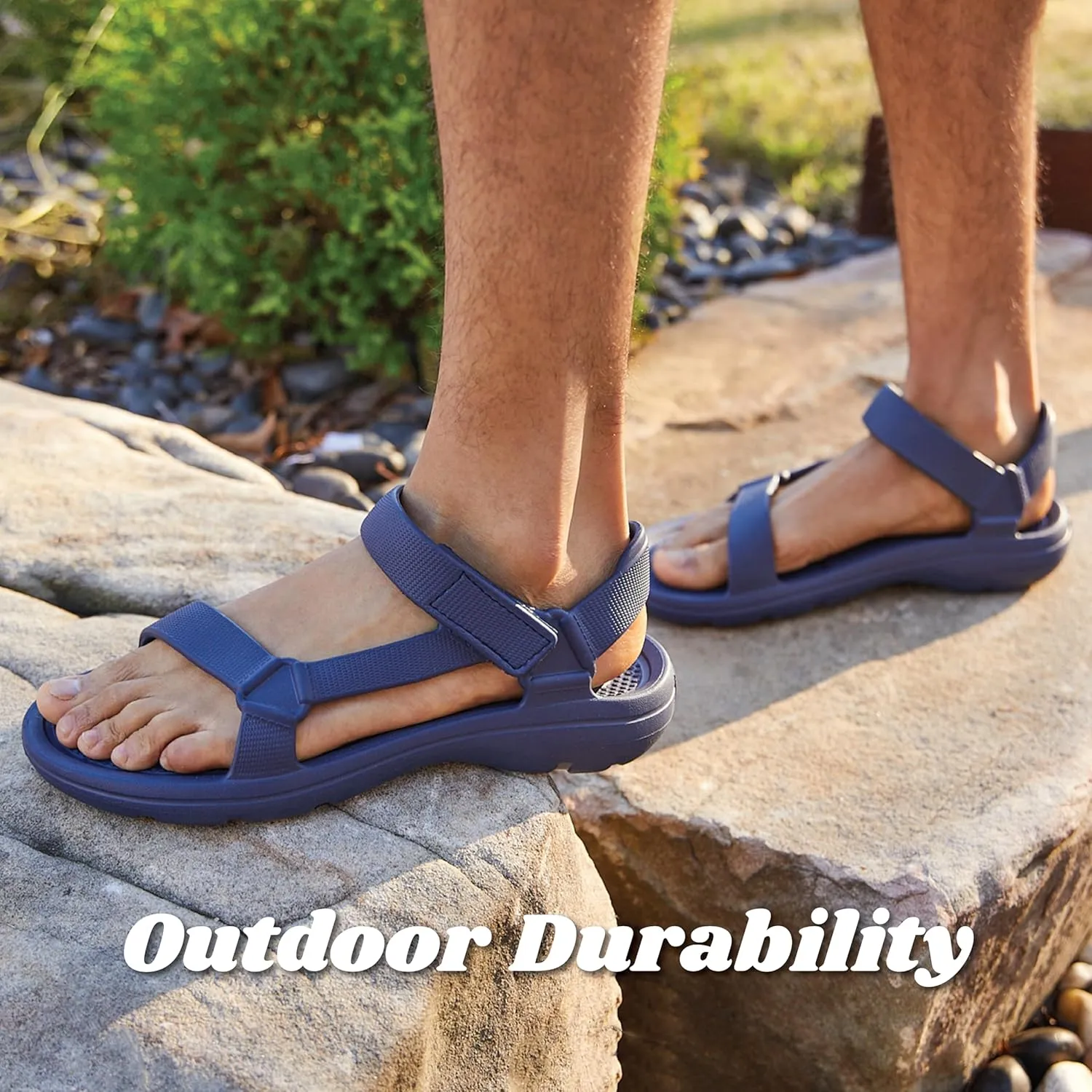 totes Men's Everywear Adjustable Riley Sport Sandal