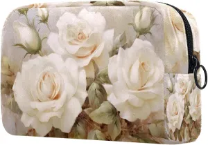 Travel Makeup Bag,Travel Toiletry Bag for Women,Vintage Flowers Blooms,Cosmetic Travel Bag