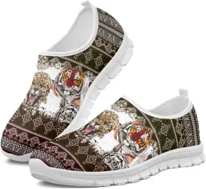 Tribal Lightweight Sneakers for Women Slip On Running Shoes Casual Walking Shoes Non Slip Tennis Shoes Comfortable Mesh Fashion Loafers US Size 5.5-11.5