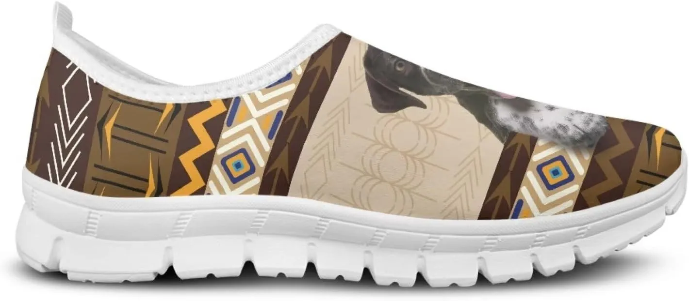 Tribal Lightweight Sneakers for Women Slip On Running Shoes Casual Walking Shoes Non Slip Tennis Shoes Comfortable Mesh Fashion Loafers US Size 5.5-11.5