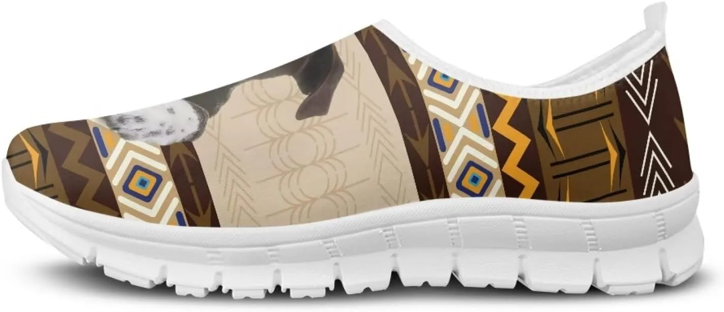 Tribal Lightweight Sneakers for Women Slip On Running Shoes Casual Walking Shoes Non Slip Tennis Shoes Comfortable Mesh Fashion Loafers US Size 5.5-11.5