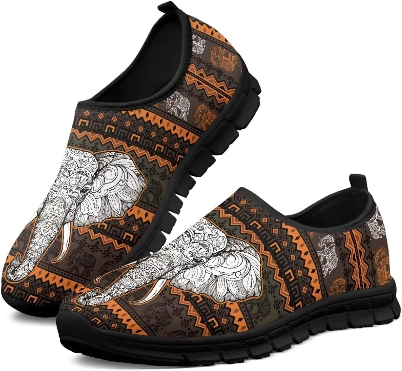Tribal Women's Slip On Casual Loafers Lightweight Comfort Breathable Mesh Low-Cut Workout Anti-Skid Shoes for Walking Running Athletic Gym Sneakers US Size5.5-11.5