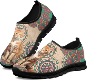 Tribal Women's Slip On Casual Loafers Lightweight Comfort Breathable Mesh Low-Cut Workout Anti-Skid Shoes for Walking Running Athletic Gym Sneakers US Size5.5-11.5