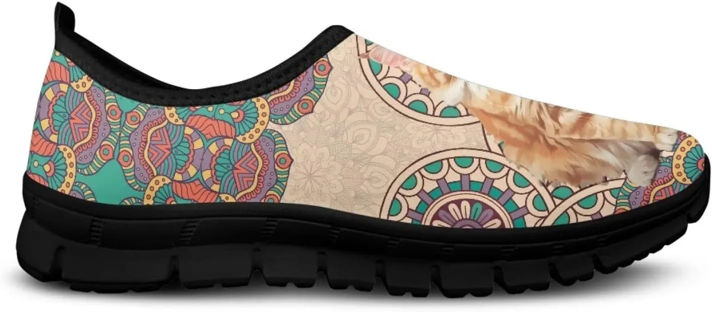 Tribal Women's Slip On Casual Loafers Lightweight Comfort Breathable Mesh Low-Cut Workout Anti-Skid Shoes for Walking Running Athletic Gym Sneakers US Size5.5-11.5